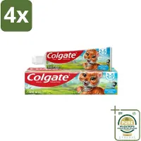 Colgate - Bubble Fruit - Kindertandpasta - Voor 2 tot 5 jaar oud - 50ml - Voordeelverpakking - 4 stuks - Melktanden beschermen - Tandpasta voor jonge kinderen