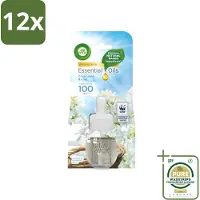 Air Wick - Luchtverfrisser Navulling - Essentiële Oliën - Fris Linnen & Lilac - Elektrische Geurverspreider - 20 ml - Voordeelverpakking - 12 stuks - Fris Linnen Geur - Lila Geur