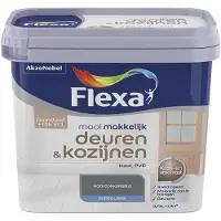 Flexa Mooi Makkelijk Deuren en Kozijnen - Zijdeglans Mooi Donkergrijs 0.75L
