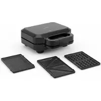 Safecourt Kitchen Tosti-apparaat – 3-in-1 tosti-ijzer, wafelijzer én contactgrill – Uitneembare PFAS-vrije platen & vaatwasserbestendig – compact – snel warm – Contactgrill