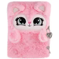 Tinka - Plush Diary with Lock - Rosa Cat (8-802146)