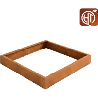 HTDesign (Het Tuinstel) Cortenstaal plantenbak 150x150x20cm - Zonder bodem