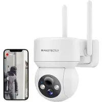 Protectly Beveiligingscamera Draadloze Buiten - 2K - 64GB SD - Wit