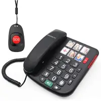 Protectly Telefoon Senioren Vaste met SOS Hanger en Grote Fototoetsen