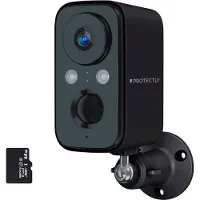Protectly Beveiligingscamera Draadloos Buiten - 2K - WiFi - Zwart