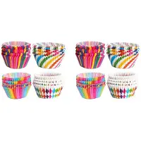 Jojomino 800x Cupcake Baking Paper Cups Muffin Cupcake Liners Colorful Rainbow Combo Disposable Baking Cups Set Standard Size
