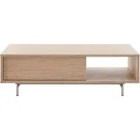 Pronto Wonen Salontafel Famosa 67x131 cm rechthoekig bruin - 4 Poten - Melamine - Bruin -