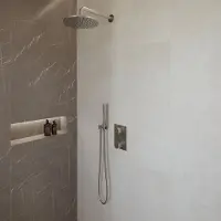 Wiesbaden Caral Inbouw Regendouche Compleet Met Staafhanddouche Geborsteld Staal PVD