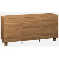 Sweeek Dressoir met 3 lades en 3 deuren houtdecor Hazelaarhout