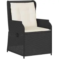 vidaXL Tuinbank, 2 stuks, zwart, polyrotan