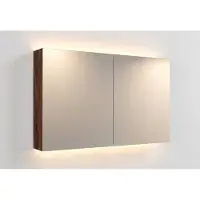 Sanicare Qlassics Ambiance spiegelkast 70cm met spiegeldeuren nera oak