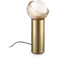 Ideal Lux Tafellamp Bloom, messing / goud, Woon-/ Eetkamer, metaal, Modern, Tafellamp
