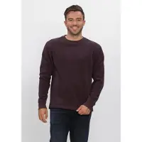 Butcher of Blue Heren Truien & Vesten Flux Heavy Waffle Sweat - Bordeaux - Maat XL