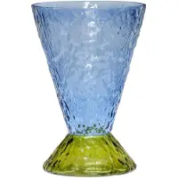Hubsch – Abyss Vaas – H29 cm – Lichtblauw & Olijfgroen