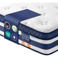 Vasagle Matras, gel-memoryfoam, medium-stevig, H3, 200 x 160 x 25 cm