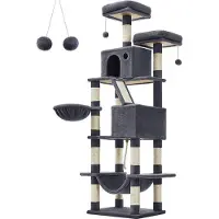 Famanu kraboom, grote klimboom - speelhuis voor katten, 60 x 50 x 206 cm