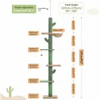 Famanu Cactusvormige plantenbak met verstelbare hoogte en plateaus - Groen