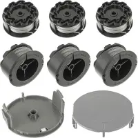 OEM 6 spoelen, 2 trimmerafdekkingen, trimmerdraadspoel, uitwisselbaar met reservespoel F016800570