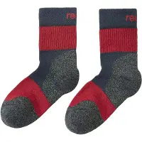 Reima Sokken 'Patikka' basaltgrijs / donkergrijs / rood