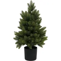 MCW Kerstboom -R29, decoratieve boom, kunstboom, kunstplant, kunstmatige spar, voor buiten, polyethyleen, 55 cm