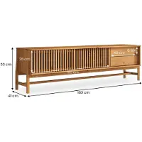 Idimex Lowboard ADAMO 180 cm van massief hout – eiken afwerking