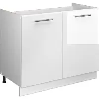 Vicco Wastafelkast Fame-Line, Wit Hoogglans/Wit, 100 cm zonder werkblad