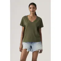 Levi's Favorite Cotton V-neck Tee Maat: M | Tops Outlet | Dames | Groen