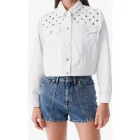 Iro Paris Ubaldo Outerwear Optical White Maat: 40 | Spijkerjassen Outlet | Dames | Wit