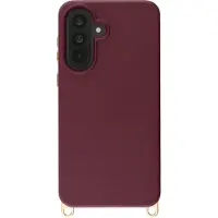 Selencia Rivièra MagSafe Backcover met afneembare haakjes voor de Samsung Galaxy A36 / A56 - Bold Burgundy