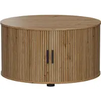 Vicco Selva Salontafel – 80 x 80 cm met schuifdeur Eiken