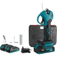 OEM Accu-elektrische snoeischaar, borstelloze motor, snoeit takken moeiteloos, blauw, 2 batterijen