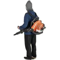OEM Rugzakblazer, 42,7 cm³ motorinhoud, 1250W vermogen, 70 m/s luchtsnelheid, 1,2 liter brandstofreservoir, 1,71 meter slanglengte