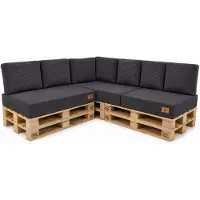 Odol-Plusz Kussens van palletmateriaal, 10-delig, 120x80 cm, cordura | Premium zitkussens voor europallets