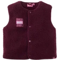 Z8 kids teddy gilet Lilou donkerrood Effen - maat 116/122