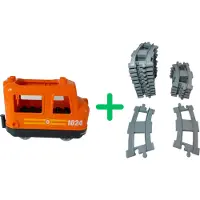 LEGO DUPLO Treinlocomotief + 16 rails - 10875 NIEUW! Set van 17 stuks