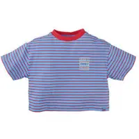 Z8 kids T-shirt Dua blauw/rood Meisjes Stretchkatoen Ronde hals Streep - maat 140/146