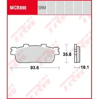 TRW Remblokset, schijfrem MCB800