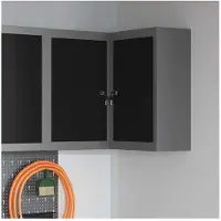 vidaXL Gereedschapskast met plank Zwart en Grijs 55 x 55 x 55 cm Staal