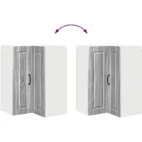 vidaXL Muurhoekkast PORTO Grijs Sonoma 57 x 57 x 80 cm Bewerkt hout
