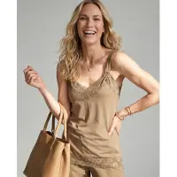 Je m'appelle Tanktop Lace | Warm Camel Warm Camel Maat M