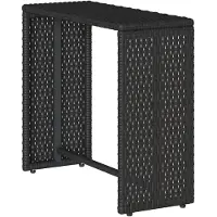 vidaXL 5-delige Tuinbankstel met kussens stapelbaar poly rattan zwart