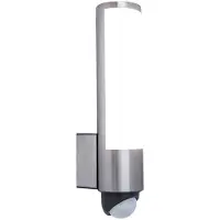 Lutec LED buiten wandlamp LEDA, roestvrij staal, hoogte 35 cm, IP44 LEDA, alu / grijs / zink, Roestvrij staal, Modern, Wandlamp buiten
