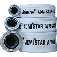 Admiral Bouw-/industrieslang | binnen-d. 25 mm | lengte 20 m Storz D | wit | 2 stuks - 602-025-20 602-025-20