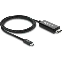 DeLOCK Coaxial USB Type-C to HDMI cable (DP Alt Mode) 4K 60 Hz with braided coating 1 m
