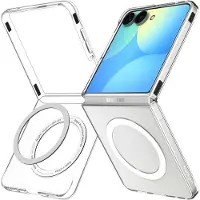 Spigen | Hoesje Geschikt voor Samsung Galaxy Z Flip 8 | Air Skin | Back Cover | met MagFit | Clear Wit