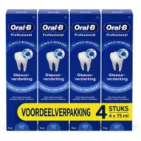 Oral-B Professionele Tandpasta Glazuurversterking – Voordeelverpakking 4 Stuks (4 x 75 ml)