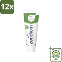 Zendium Tandpasta Extra Fresh 75 ml - Voordeelverpakking - 12 stuks - Natuurlijke tandpasta - Mondverzorging