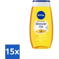 Nivea 15 x - Doucheolie - Natuurlijke Doucheolie - 200 ml - Doucheolie - Natuurlijke Doucheolie - Huid Verzorging - Zachte Huid - Hydratatie
