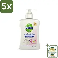 Dettol 5 x - Handzeep - Antibacterieel - Hydraterend - Kamille - 250 ml - Grootverpakking - Handzeep - Antibacterieel - Hydraterend - Kamille - Handwas
