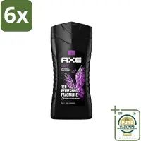 Axe - 3-in-1 Douchegel - Excite - Douchegel - Crisp Coconut & Black pepper - 100% Plantaardig - 250 ml - Voordeelverpakking - 6 stuks - Kokosnoot en zwarte peper - 100% prebiotica